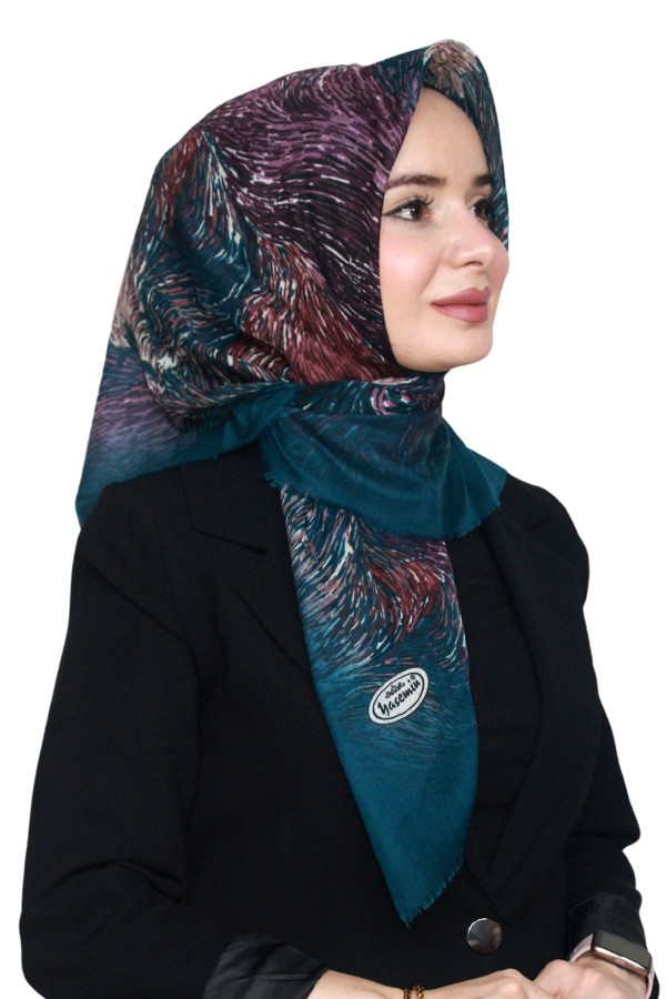 Pamuk Keten Flamlı Eşarp 1043-11