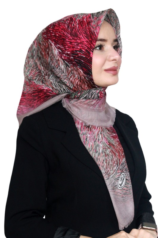 Pamuk Keten Flamlı Eşarp 1043-14