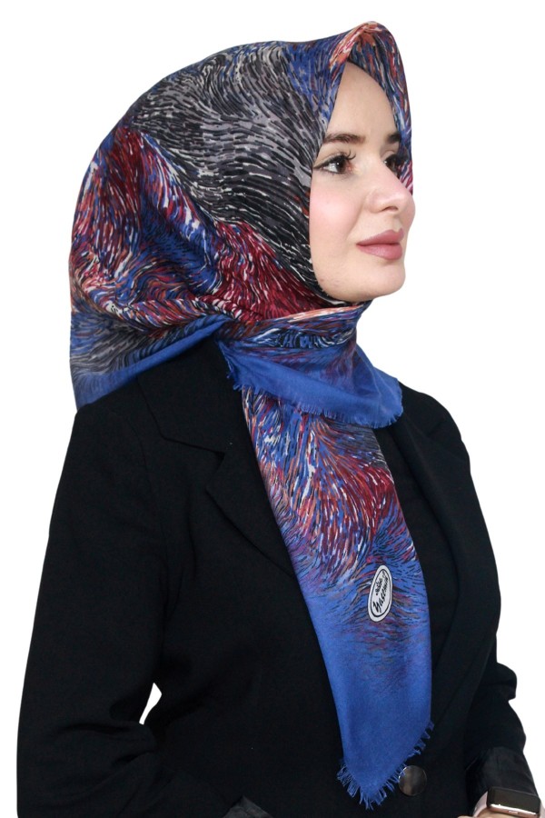 Pamuk Keten Flamlı Eşarp 1043-16