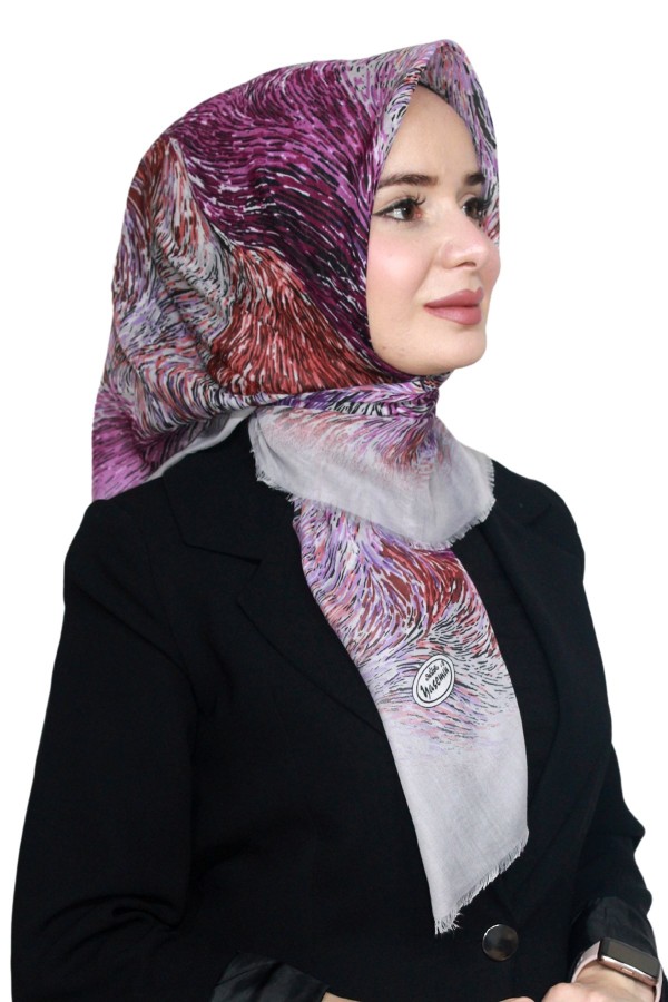 Pamuk Keten Flamlı Eşarp 1043-19