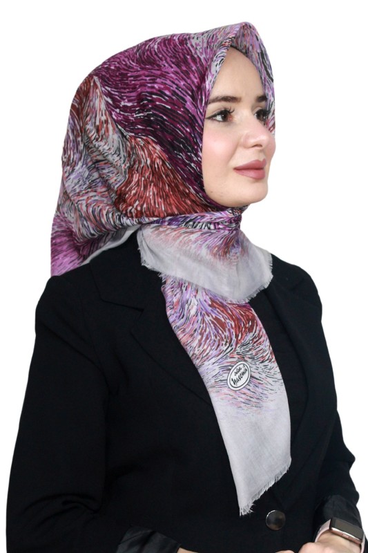 Pamuk Keten Flamlı Eşarp 1043-19