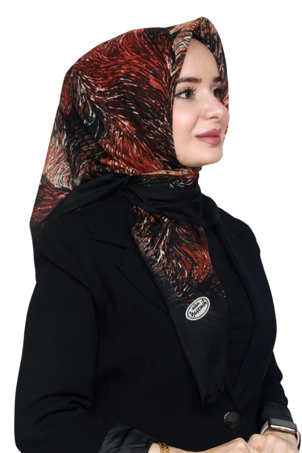 Pamuk Keten Flamlı Eşarp 1043-23