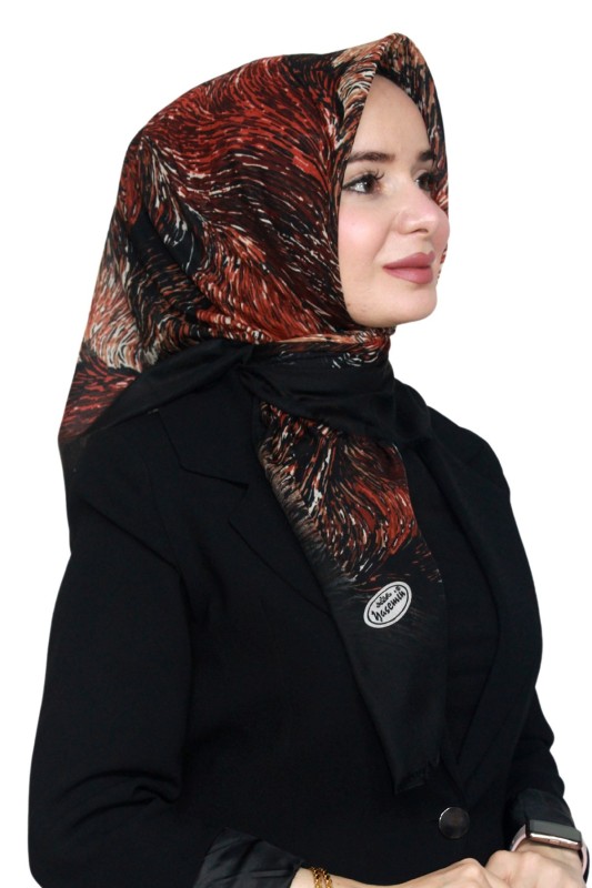 Pamuk Keten Flamlı Eşarp 1043-23