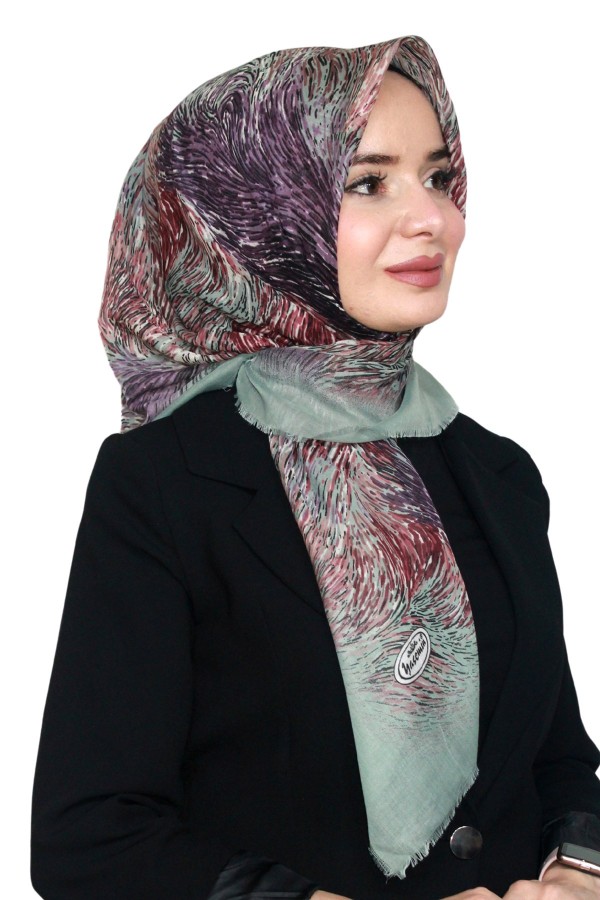 Pamuk Keten Flamlı Eşarp 1043-28
