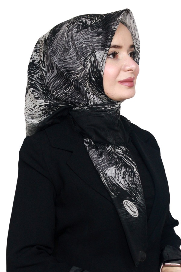 Pamuk Keten Flamlı Eşarp 1043-33