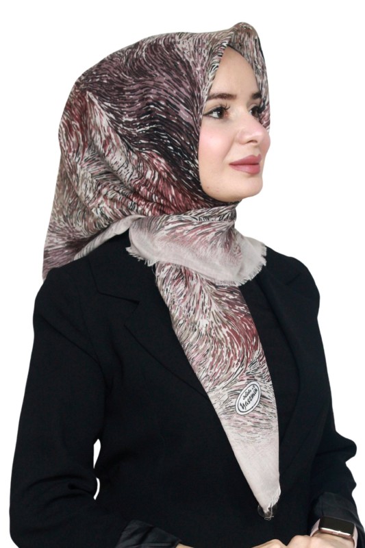 Pamuk Keten Flamlı Eşarp 1043-4