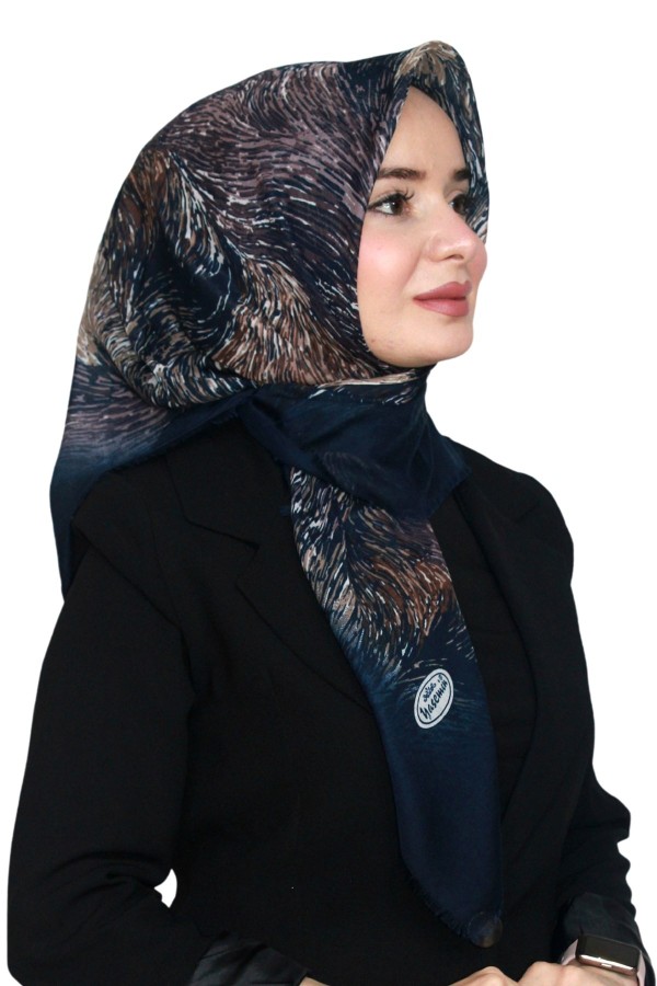 Pamuk Keten Flamlı Eşarp 1043-6