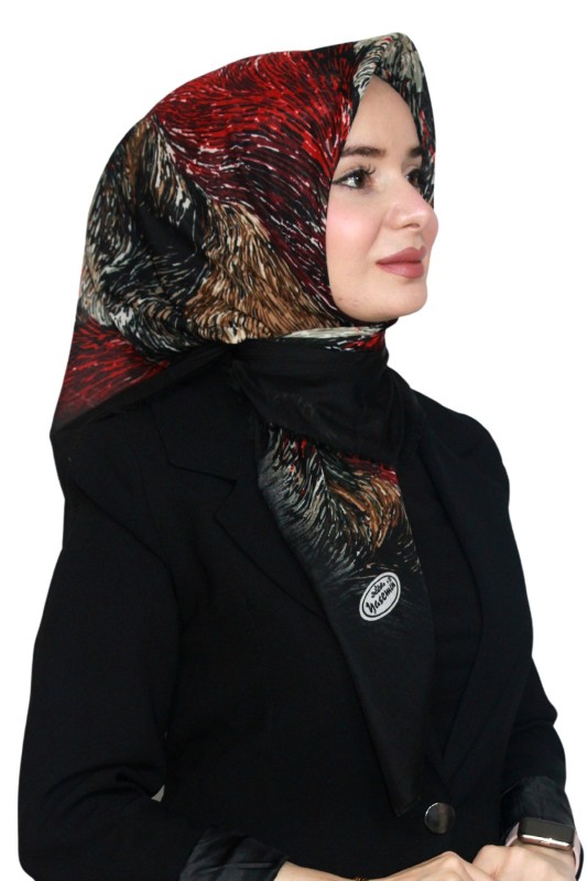 Pamuk Keten Flamlı Eşarp 1043-7