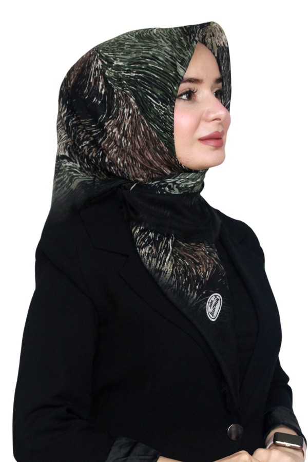 Pamuk Keten Flamlı Eşarp 1043-8