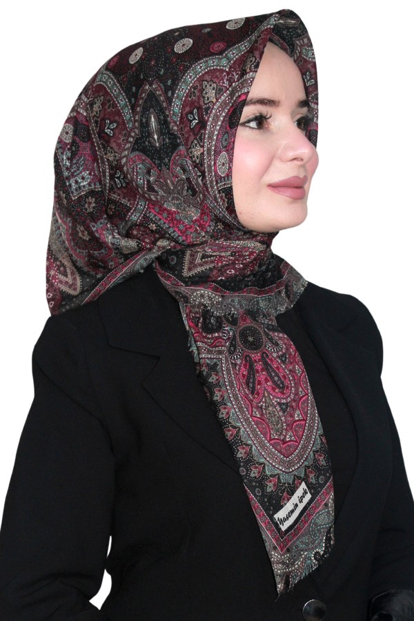 Pamuk Keten Flamlı Eşarp 1042-24