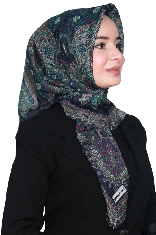 Pamuk Keten Flamlı Eşarp 1042-28