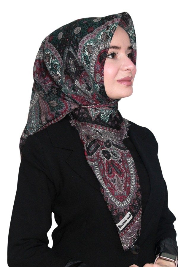 Pamuk Keten Flamlı Eşarp 1042-29