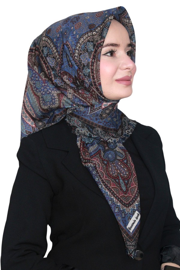 Pamuk Keten Flamlı Eşarp 1042-3