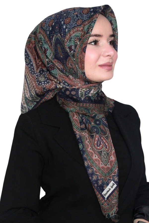 Pamuk Keten Flamlı Eşarp 1042-32