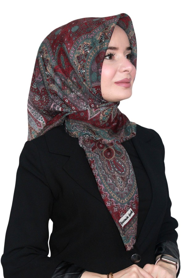 Pamuk Keten Flamlı Eşarp 1042-34