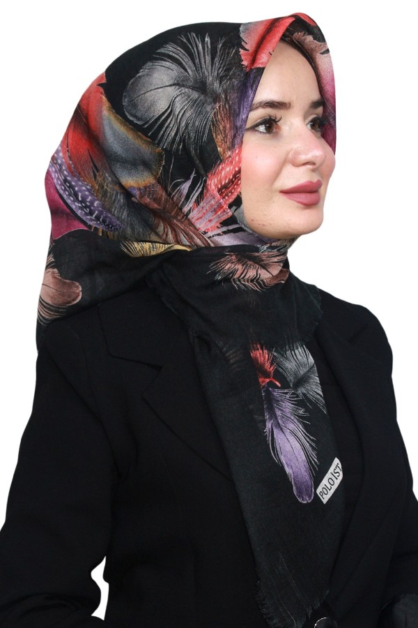 Pamuk Keten Flamlı Eşarp 1045-13