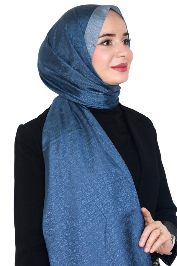 Levidor Jakarlı Monogram Şal 5023-11