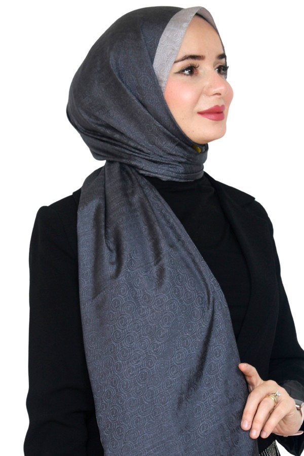 Levidor Jakarlı Monogram Şal 5023-12