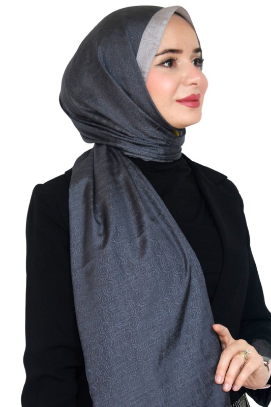 Levidor Jakarlı Monogram Şal 5023-12