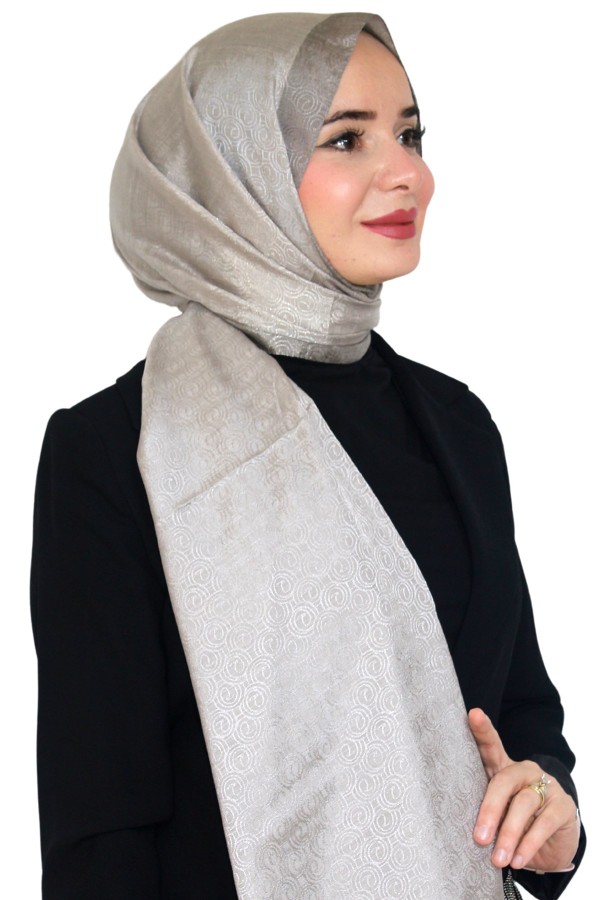 Levidor Jakarlı Monogram Şal 5023-17