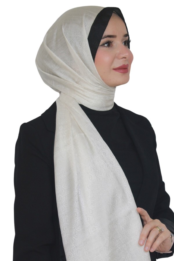 Levidor Jakarlı Monogram Şal 5023-19