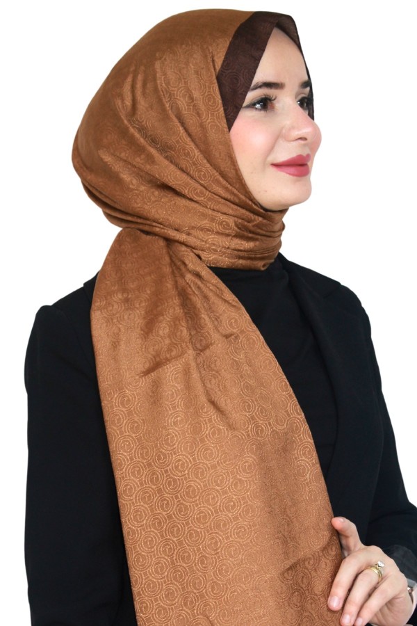 Levidor Jakarlı Monogram Şal 5023-3