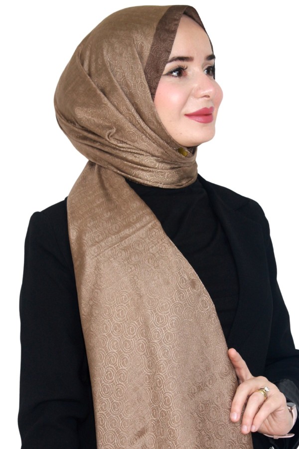 Levidor Jakarlı Monogram Şal 5023-6