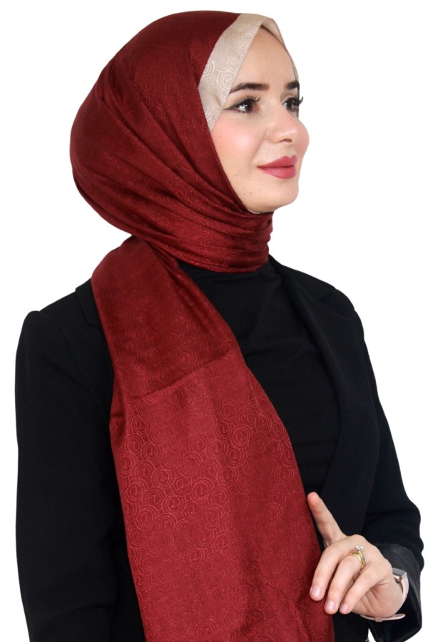 Levidor Jakarlı Monogram Şal 5023-8