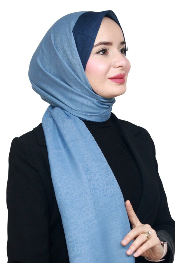 Etholle Jakarlı Monogram Şal 5024-7