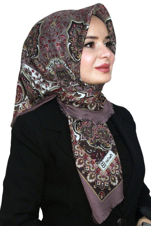 Pamuk Keten Flamlı Eşarp 1046-13