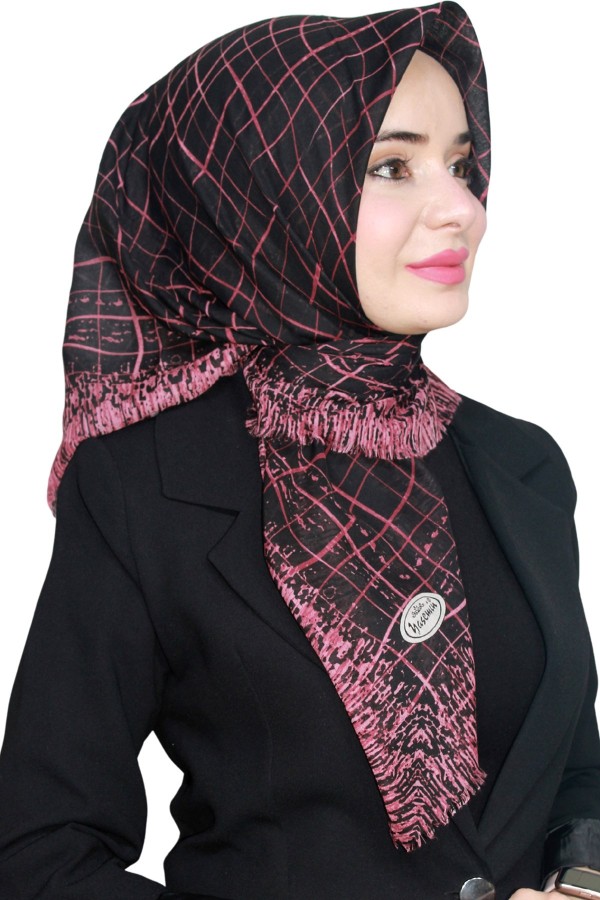 Yasemin Pamuk Flamlı Eşarp 1007-12
