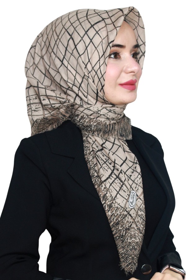 Yasemin Pamuk Flamlı Eşarp 1007-25
