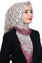 Yasemin Pamuk Flamlı Eşarp 1007-27