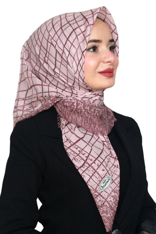 Yasemin Pamuk Flamlı Eşarp 1007-28