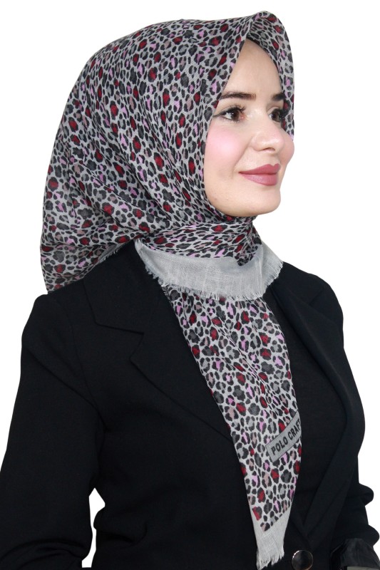 Pamuk Keten Flamlı Eşarp 1020-9