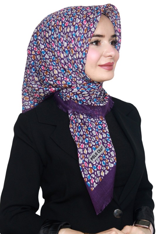 Pamuk Keten Flamlı Eşarp 1020-21
