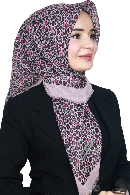 Pamuk Keten Flamlı Eşarp 1020-3