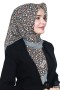 Pamuk Keten Flamlı Eşarp 1020-4