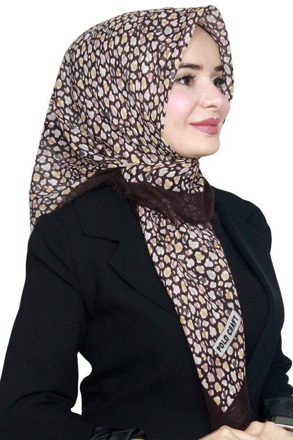 Pamuk Keten Flamlı Eşarp 1020-11