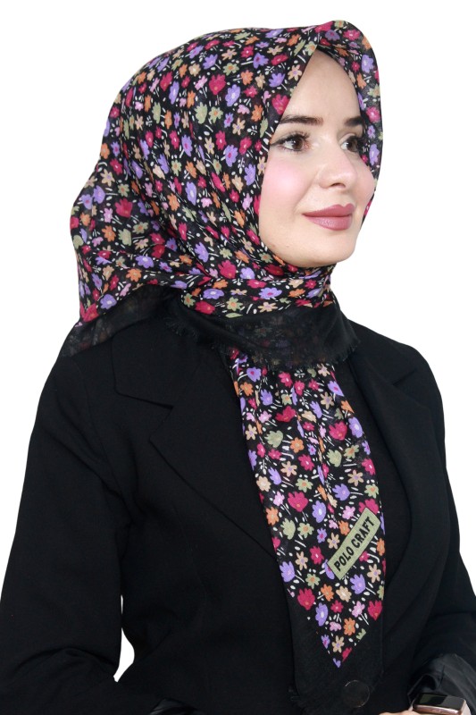 Pamuk Keten Flamlı Eşarp 1022-11