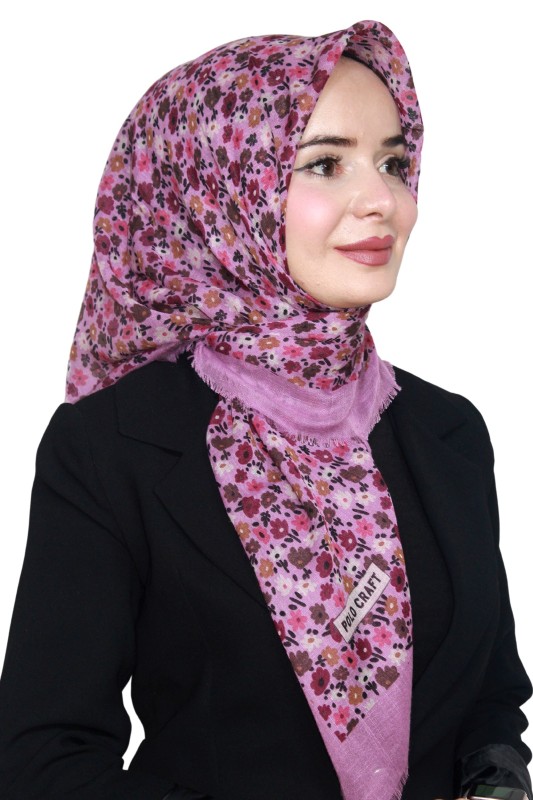 Pamuk Keten Flamlı Eşarp 1022-13
