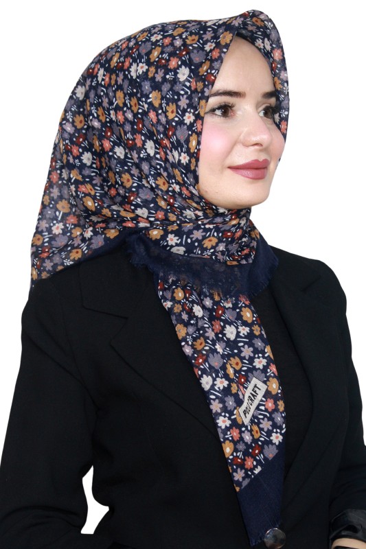 Pamuk Keten Flamlı Eşarp 1022-17