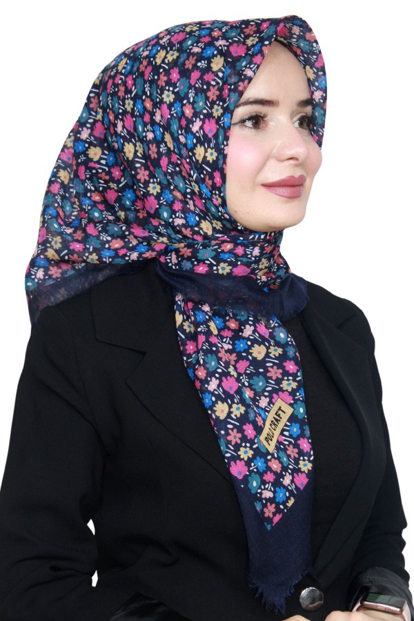 Pamuk Keten Flamlı Eşarp 1022-22