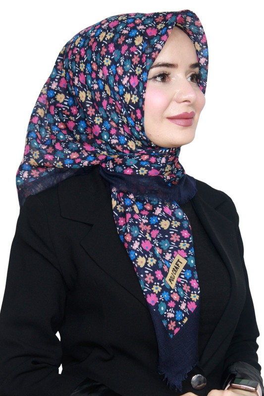 Pamuk Keten Flamlı Eşarp 1022-22