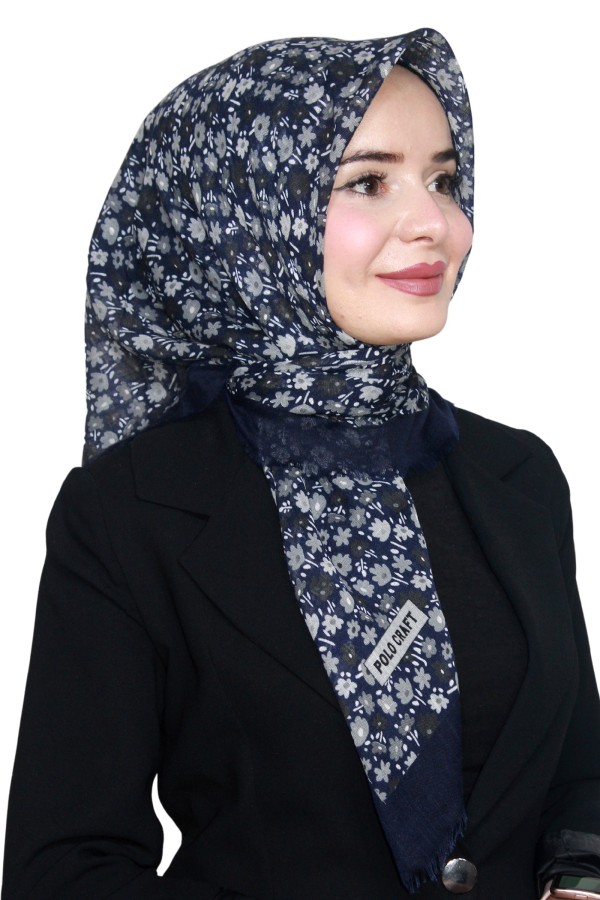 Pamuk Keten Flamlı Eşarp 1022-8