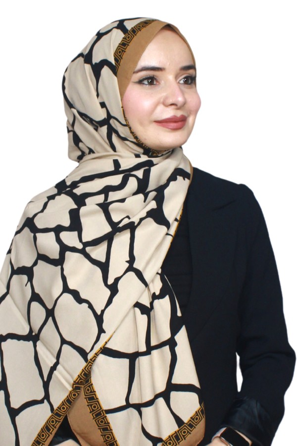 Desenli Medine İpeği Şal 5005-2