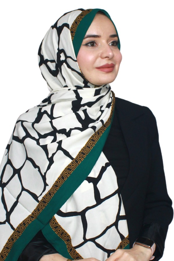 Desenli Medine İpeği Şal 5005-4