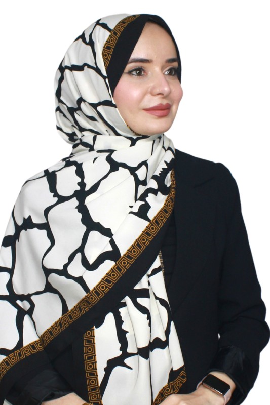 Desenli Medine İpeği Şal 5005-6