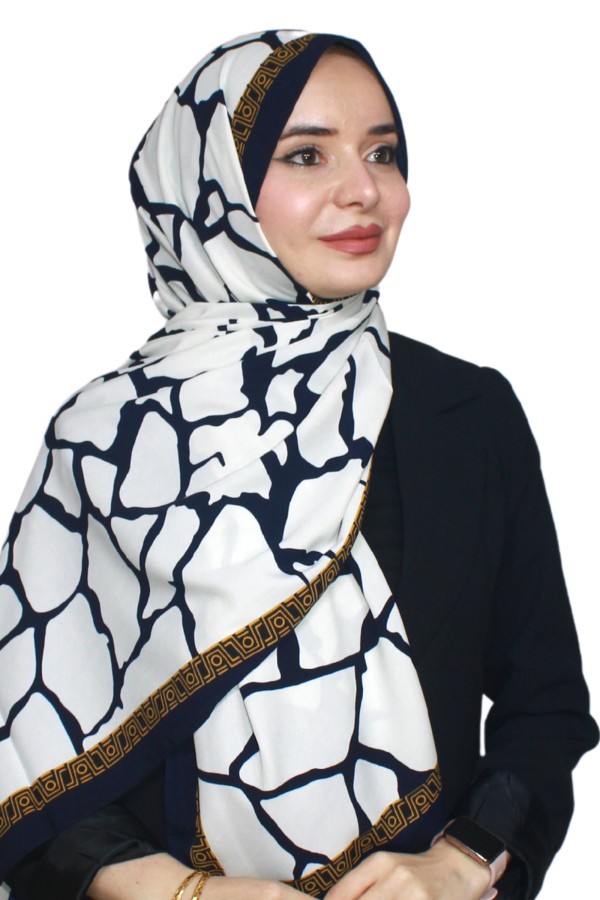 Desenli Medine İpeği Şal 5005-7