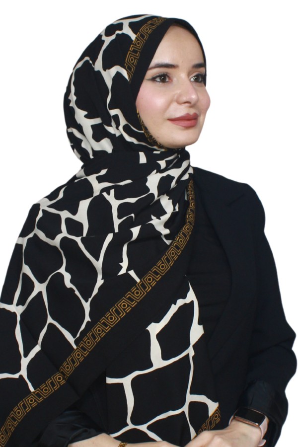 Desenli Medine İpeği Şal 5005-8